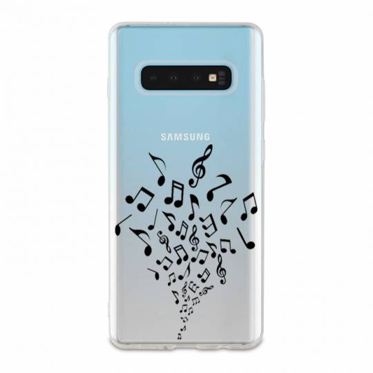 Coque transparente Samsung Galaxy S10 Plus note musique