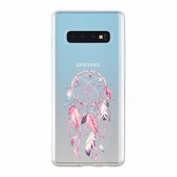Coque transparente Samsung Galaxy S10 Plus feminine attrape reve rose
