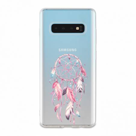 Coque transparente Samsung Galaxy S10 Plus feminine attrape reve rose