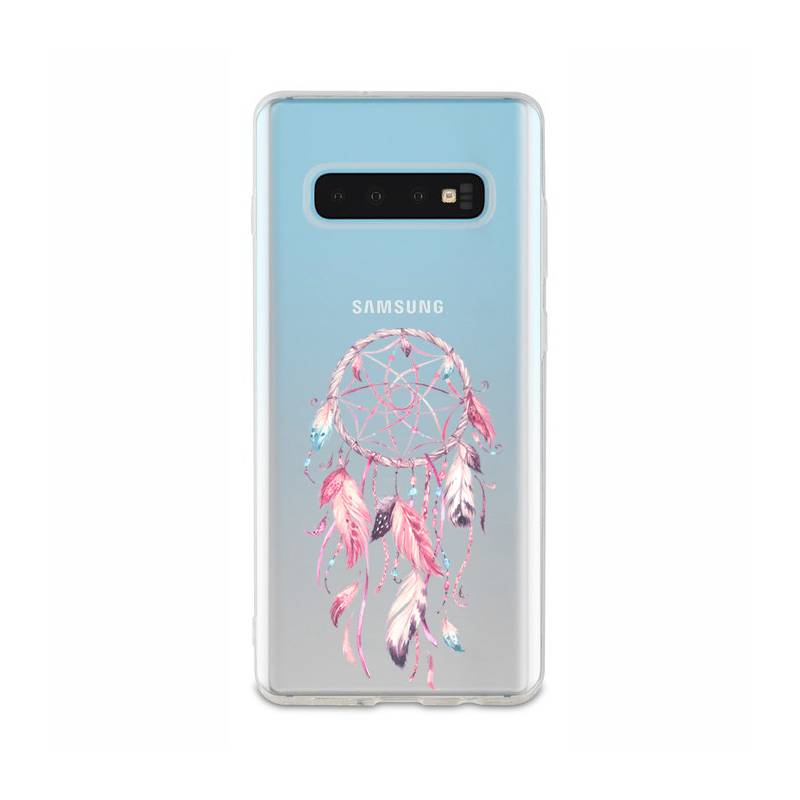 Coque transparente Samsung Galaxy S10 Plus feminine attrape reve rose
