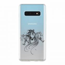 Coque transparente Samsung Galaxy S10 Plus chevaux