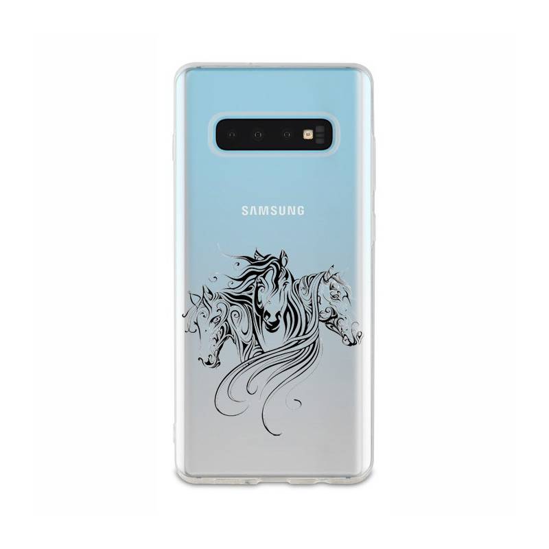 Coque transparente Samsung Galaxy S10 Plus chevaux