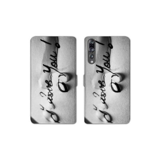 RV Housse cuir portefeuille Huawei P30 PRO amour