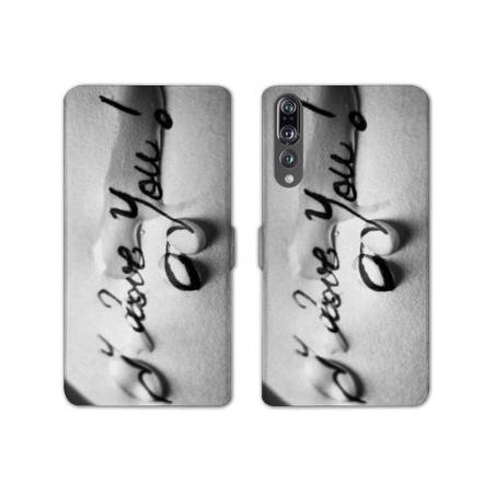 RV Housse cuir portefeuille Huawei P30 PRO amour