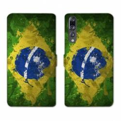 RV Housse cuir portefeuille Huawei P30 PRO Bresil