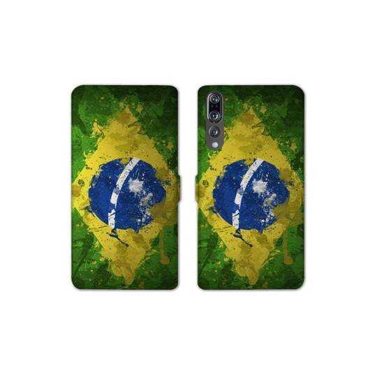 RV Housse cuir portefeuille Huawei P30 PRO Bresil