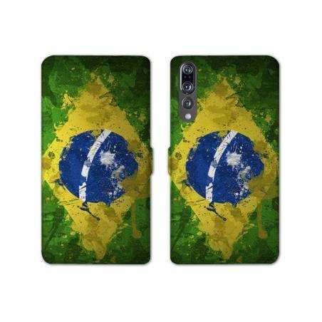 RV Housse cuir portefeuille Huawei P30 PRO Bresil