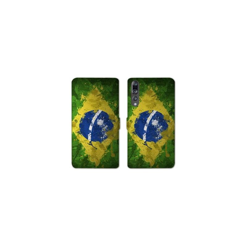 RV Housse cuir portefeuille Huawei P30 PRO Bresil