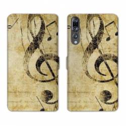 RV Housse cuir portefeuille Huawei P30 PRO Musique