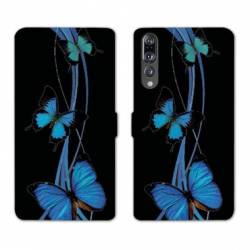 RV Housse cuir portefeuille Huawei P30 PRO papillons