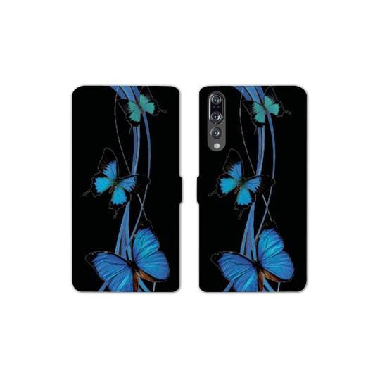 RV Housse cuir portefeuille Huawei P30 PRO papillons