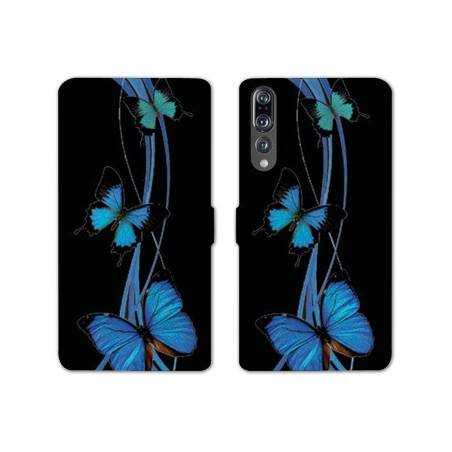 RV Housse cuir portefeuille Huawei P30 PRO papillons
