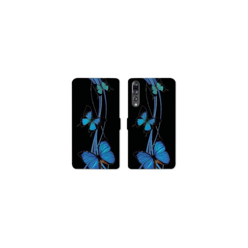 RV Housse cuir portefeuille Huawei P30 PRO papillons