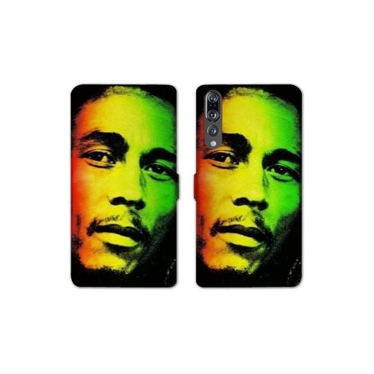 RV Housse cuir portefeuille Huawei P30 PRO Bob Marley