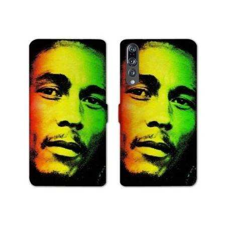 RV Housse cuir portefeuille Huawei P30 PRO Bob Marley