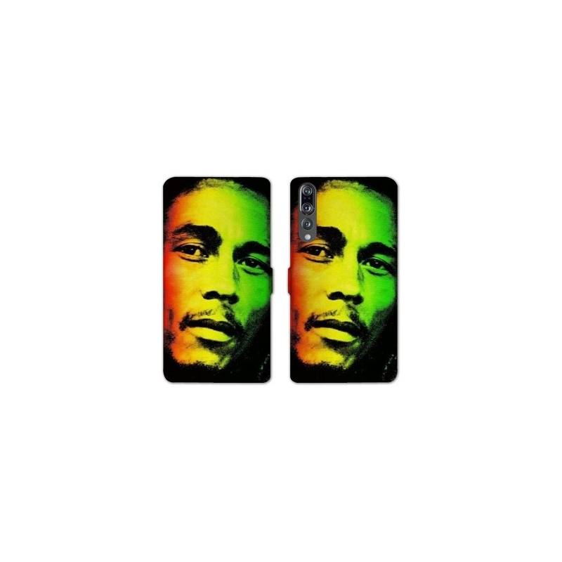 RV Housse cuir portefeuille Huawei P30 PRO Bob Marley