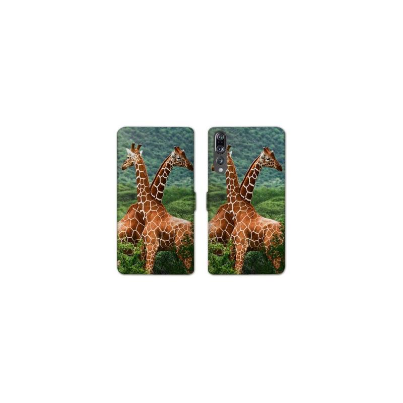 RV Housse cuir portefeuille Huawei P30 PRO savane
