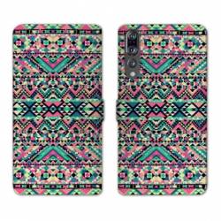 RV Housse cuir portefeuille Huawei P30 PRO motifs Aztec azteque