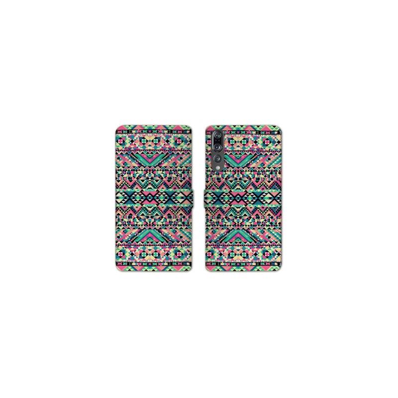 RV Housse cuir portefeuille Huawei P30 PRO motifs Aztec azteque