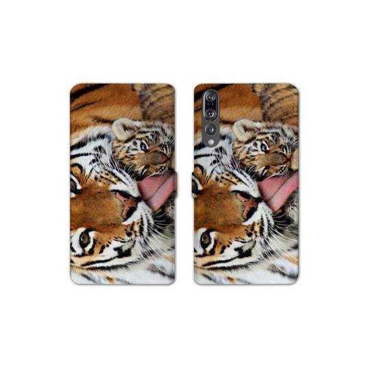 RV Housse cuir portefeuille Huawei P30 PRO felins