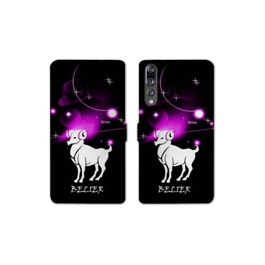RV Housse cuir portefeuille Huawei P30 PRO signe zodiaque