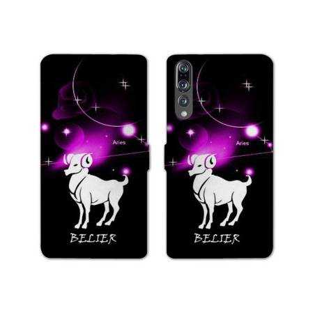 RV Housse cuir portefeuille Huawei P30 PRO signe zodiaque