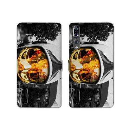RV Housse cuir portefeuille Huawei P30 PRO pompier police