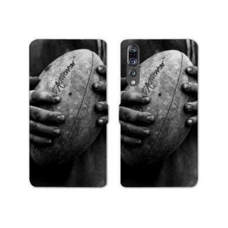 RV Housse cuir portefeuille Huawei P30 PRO Rugby