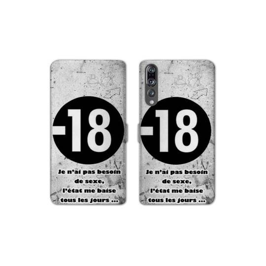 RV Housse cuir portefeuille Huawei P30 PRO Humour