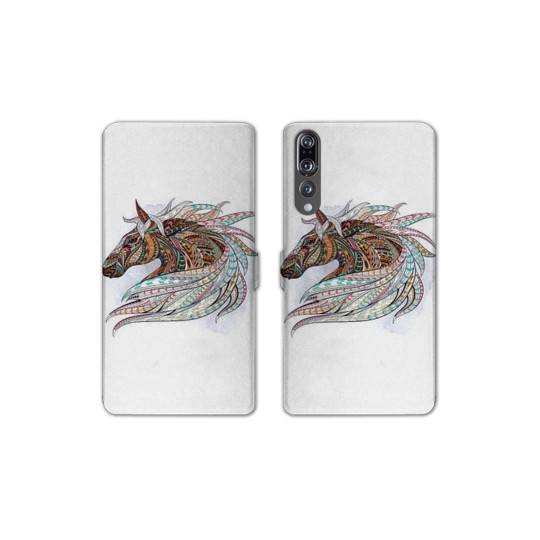 RV Housse cuir portefeuille Huawei P30 PRO Animaux Ethniques