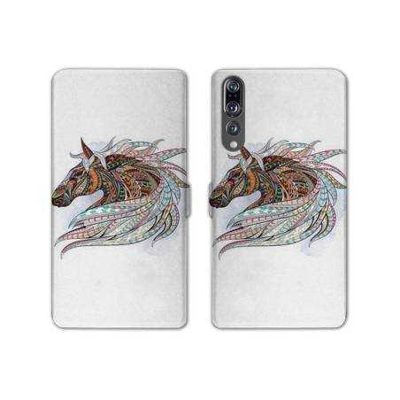 RV Housse cuir portefeuille Huawei P30 PRO Animaux Ethniques