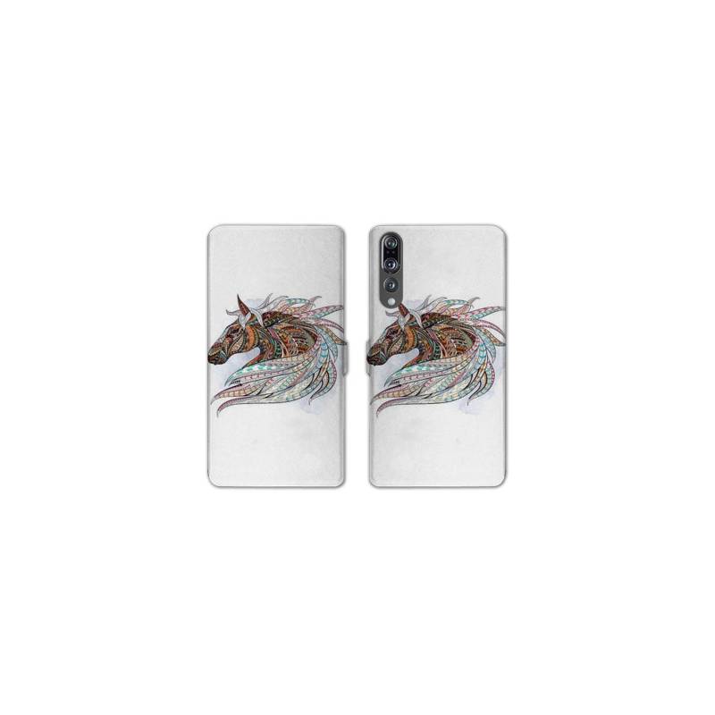 RV Housse cuir portefeuille Huawei P30 PRO Animaux Ethniques