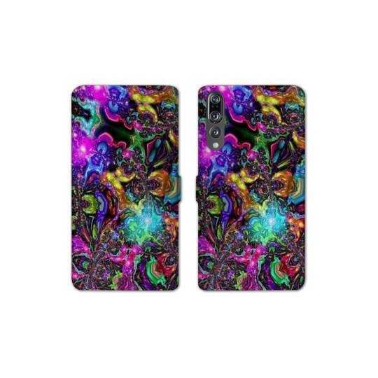 RV Housse cuir portefeuille Huawei P30 PRO Psychedelic