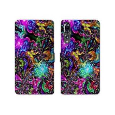 RV Housse cuir portefeuille Huawei P30 PRO Psychedelic