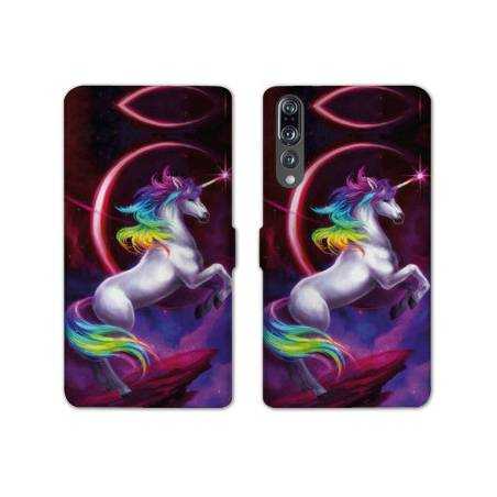 RV Housse cuir portefeuille Huawei P30 PRO Licorne