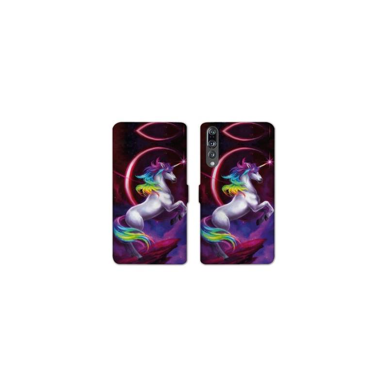 RV Housse cuir portefeuille Huawei P30 PRO Licorne