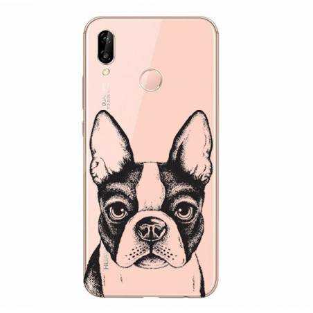 Coque transparente Huawei P30 Lite Bull dog