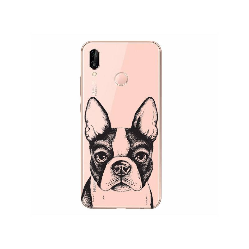 Coque transparente Huawei P30 Lite Bull dog