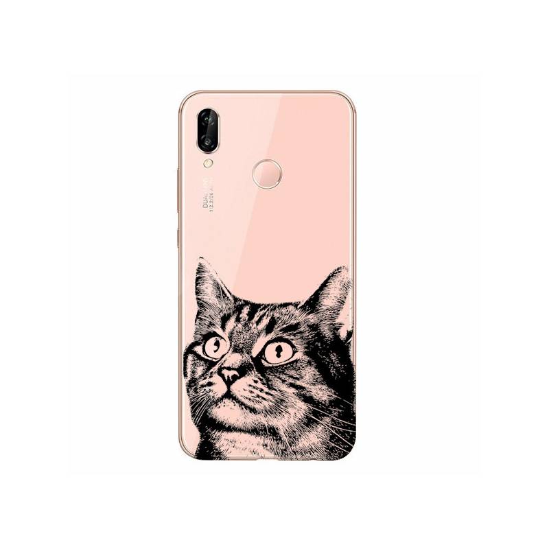 Coque transparente Huawei P30 Lite Chaton