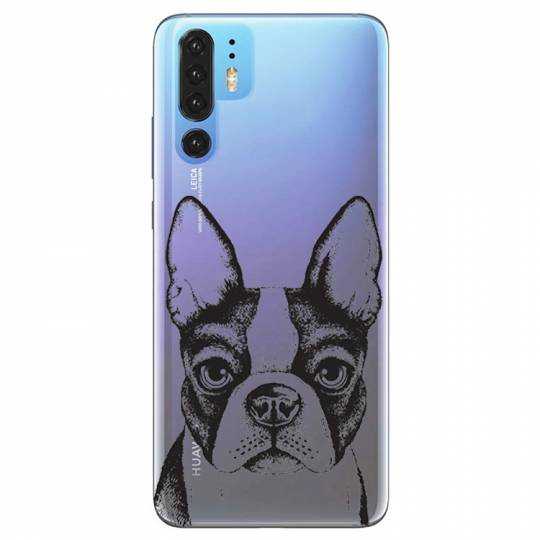 Coque transparente Huawei P30 Pro Bull dog