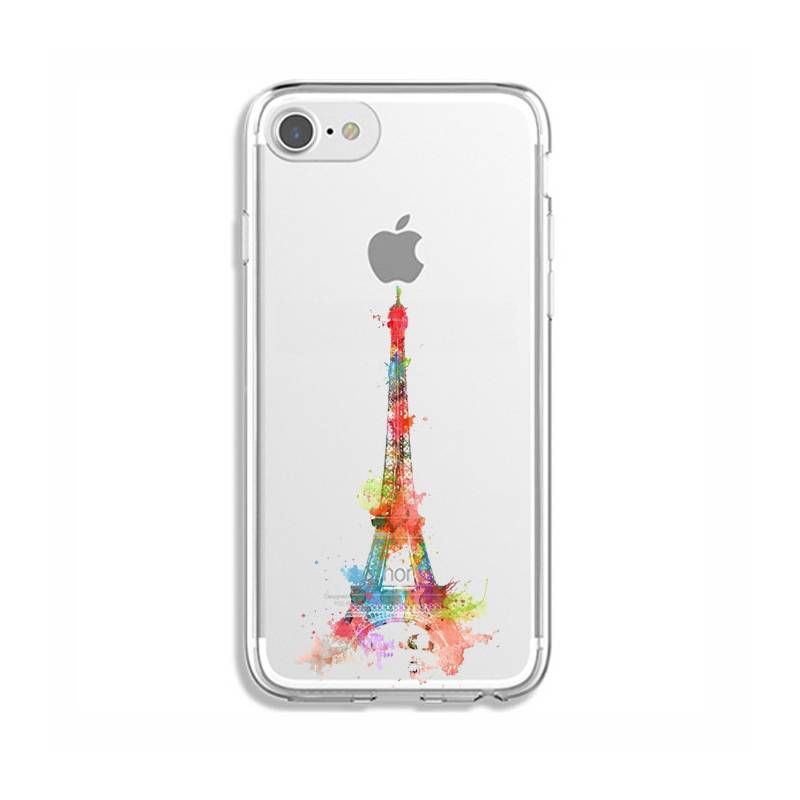 Coque transparente Iphone 6 / 6s Tour eiffel colore