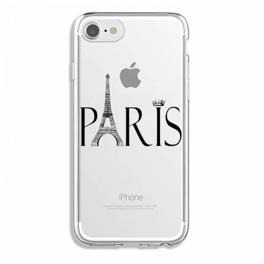 Coque transparente Iphone 7 / 8 Paris noir