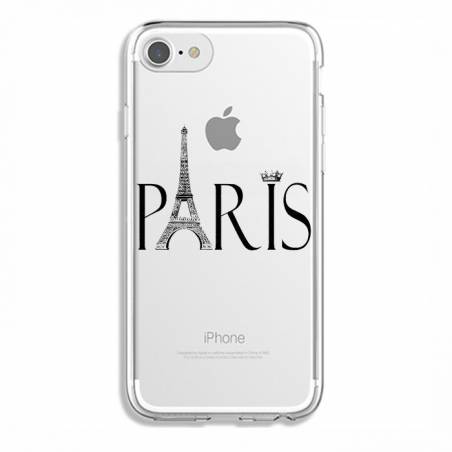 Coque transparente Iphone 7 / 8 Paris noir