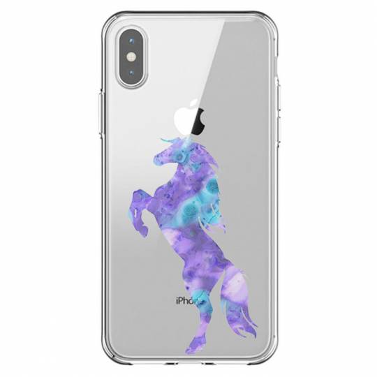 Coque transparente Iphone XR Cheval Encre