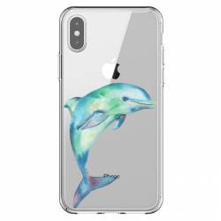 Coque transparente Iphone XR Dauphin Encre