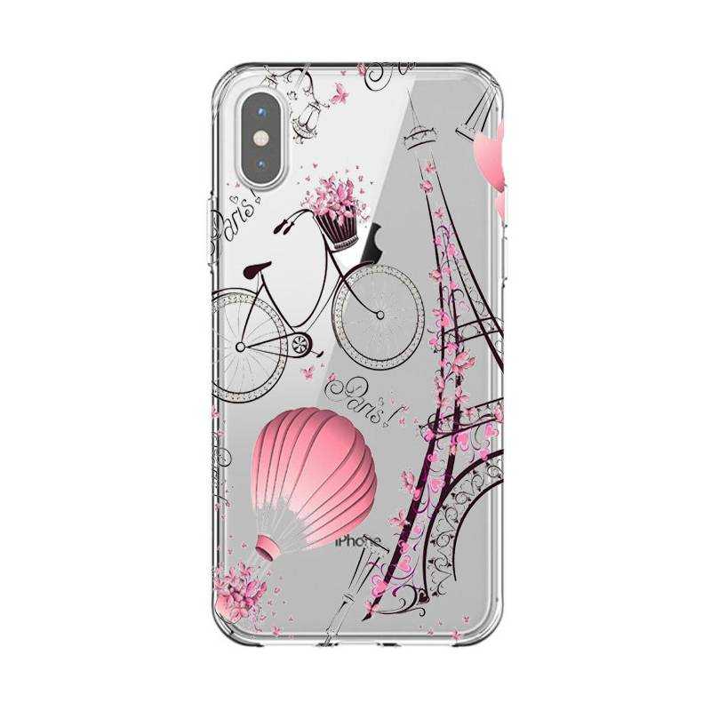 Coque transparente Iphone XR Paris mongolfiere