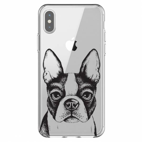 Coque transparente Iphone XS Max Bull dog