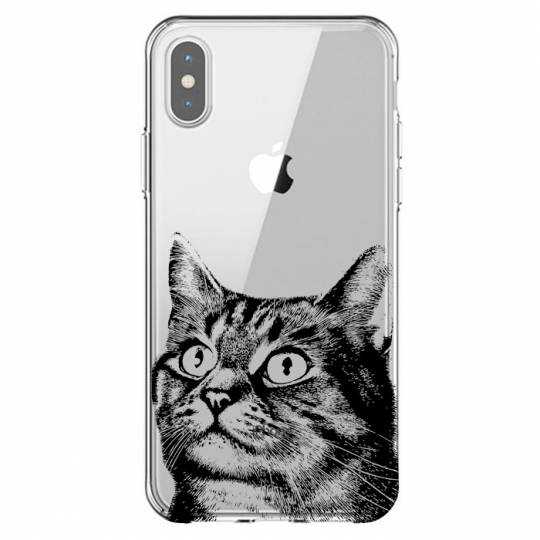 Coque transparente Iphone XS Max Chaton