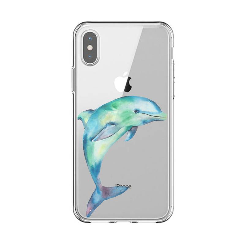 Coque transparente Iphone XS Max Dauphin Encre