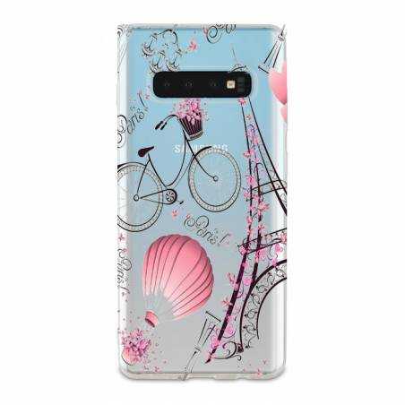 Coque transparente Samsung Galaxy S10 Paris mongolfiere